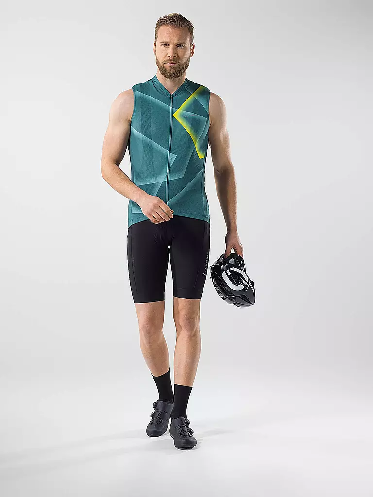 LÖFFLER | Herren Radtrikot Penta Vent FZ SL | Petróleo