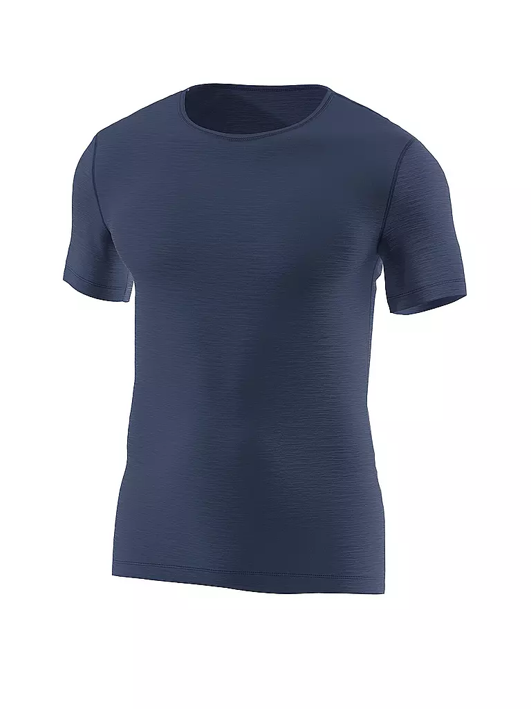 LÖFFLER | Herren Unterziehshirt Merino Light | Azul oscuro