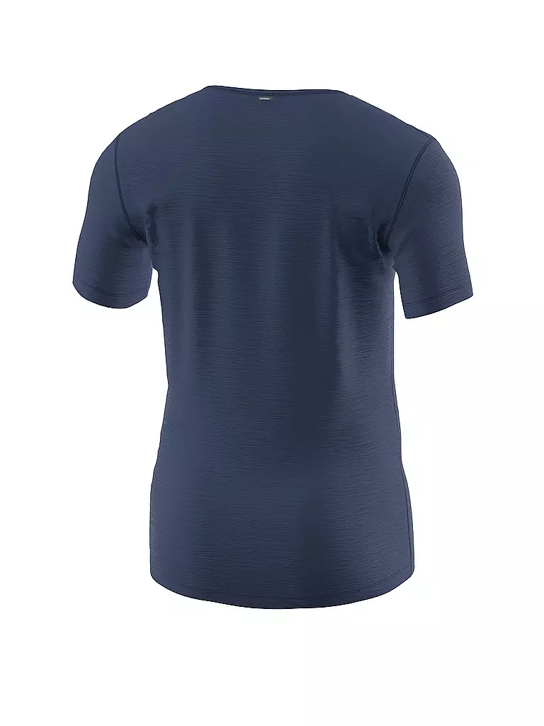 LÖFFLER | Herren Unterziehshirt Merino Light | Azul oscuro