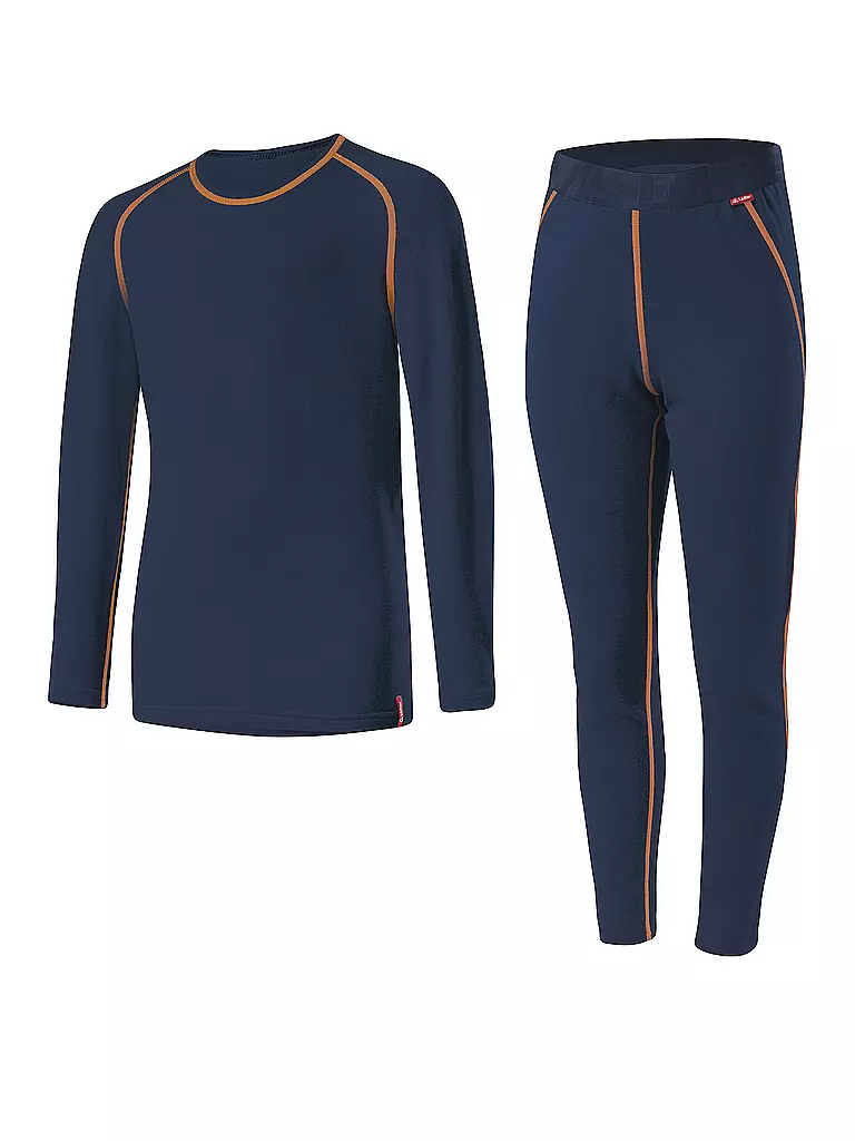 LÖFFLER | Kinder Funktionsunterwäsche-Set TRANSTEX® WARM | Azul oscuro