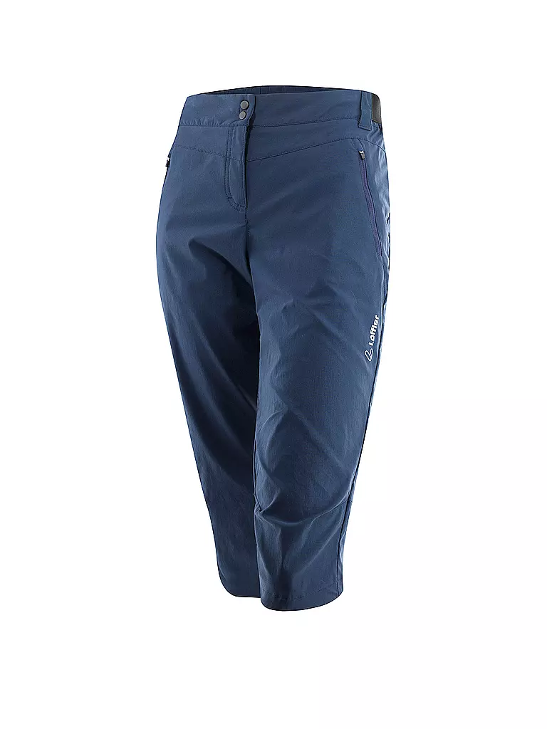 LÖFFLER | Pantalón de ciclismo para mujer CSL 3/4 | Azul oscuro