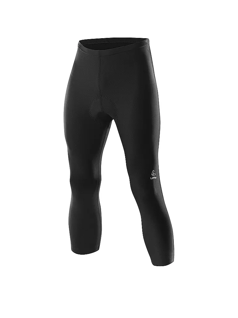 LÖFFLER | Pantalones de ciclismo 3/4 básicos para hombre | Negro
