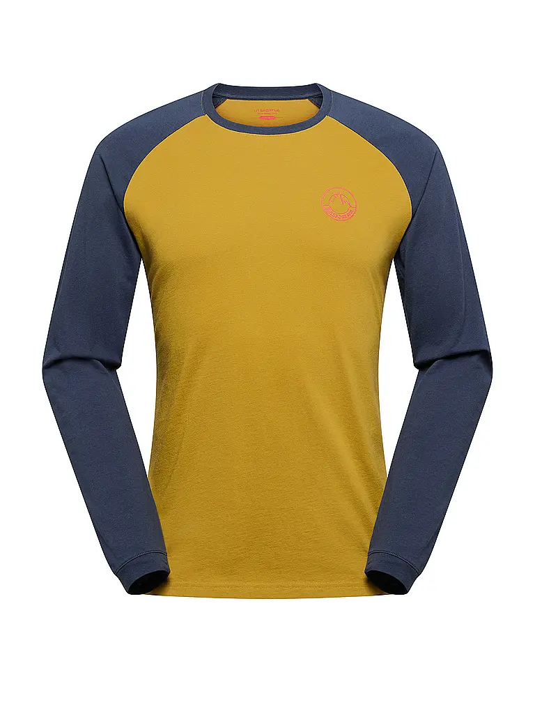 LA SPORTIVA | Camiseta de escalada para hombre con logo circular | Mostaza