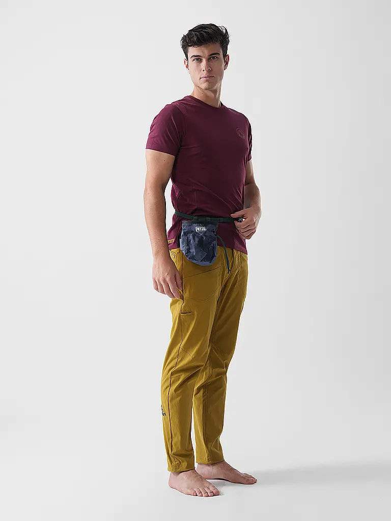 LA SPORTIVA | Camiseta de escalada para hombre con logo circular | Rojo oscuro