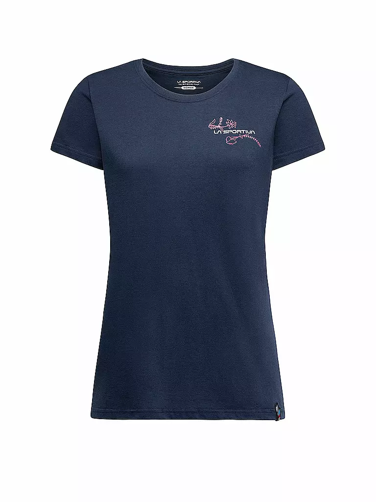 LA SPORTIVA | Camiseta de escalada para mujer Climb Flower | Azul oscuro