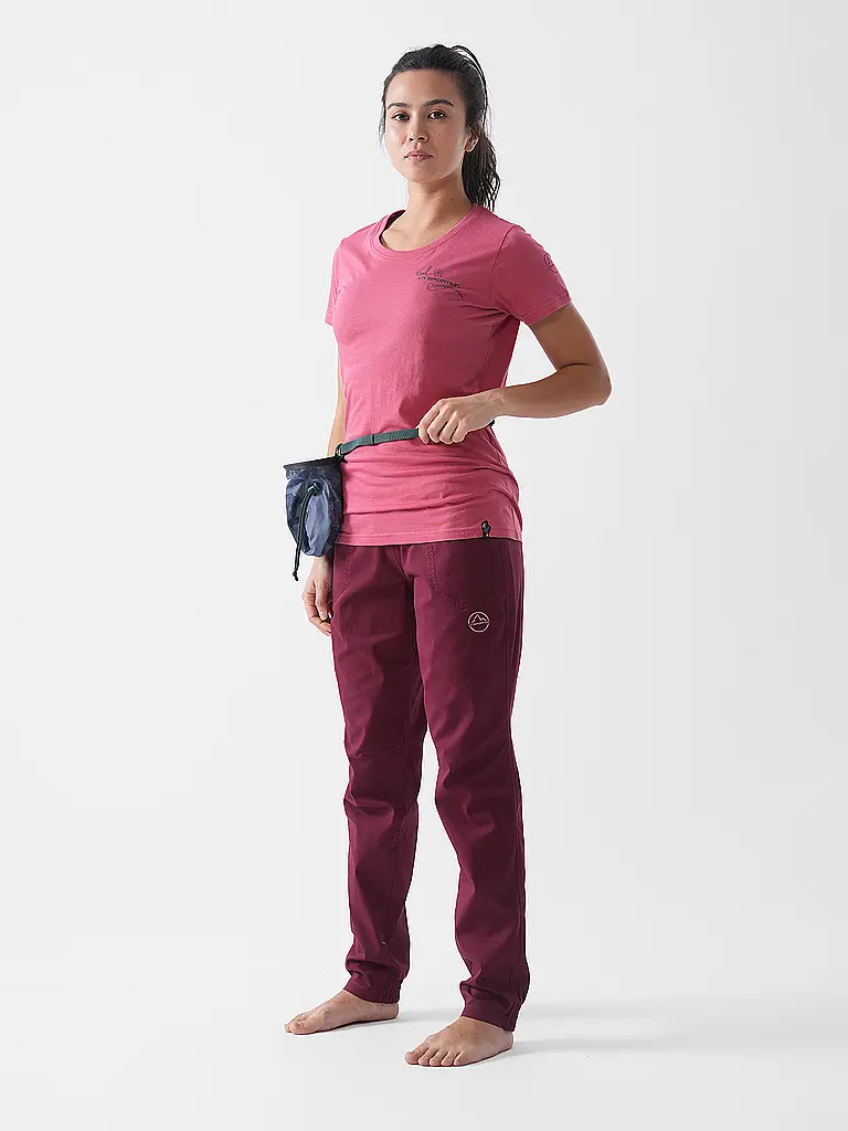 LA SPORTIVA | Camiseta de escalada para mujer Climb Flower | Rosa
