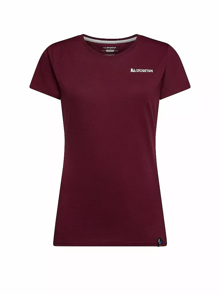 LA SPORTIVA | Camiseta de escalada para mujer Moon Rock | Rojo oscuro