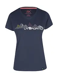 LA SPORTIVA | Camiseta de escalada Peaks para mujer | Azul oscuro