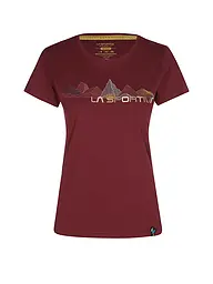 LA SPORTIVA | Camiseta de escalada Peaks para mujer | Rojo oscuro