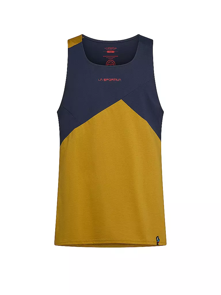 LA SPORTIVA | Camiseta de tirantes de escalada Dude para hombre | Mostaza