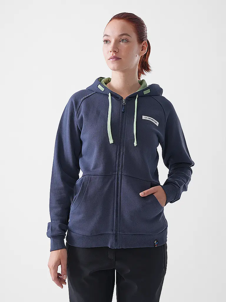 LA SPORTIVA | Chaqueta polar con capucha Kaos para mujer | Azul oscuro