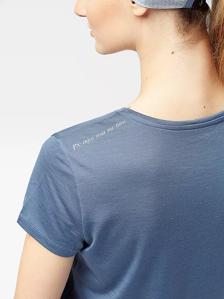 LAMUNT | Camiseta funcional de mujer Alexandra Logo | Azul oscuro
