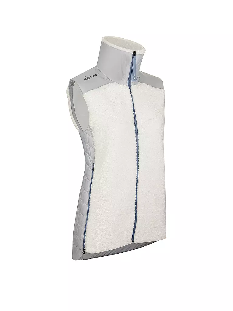 LAMUNT | Chaleco híbrido para mujer Sophia Cozy Hoodie | Blanco