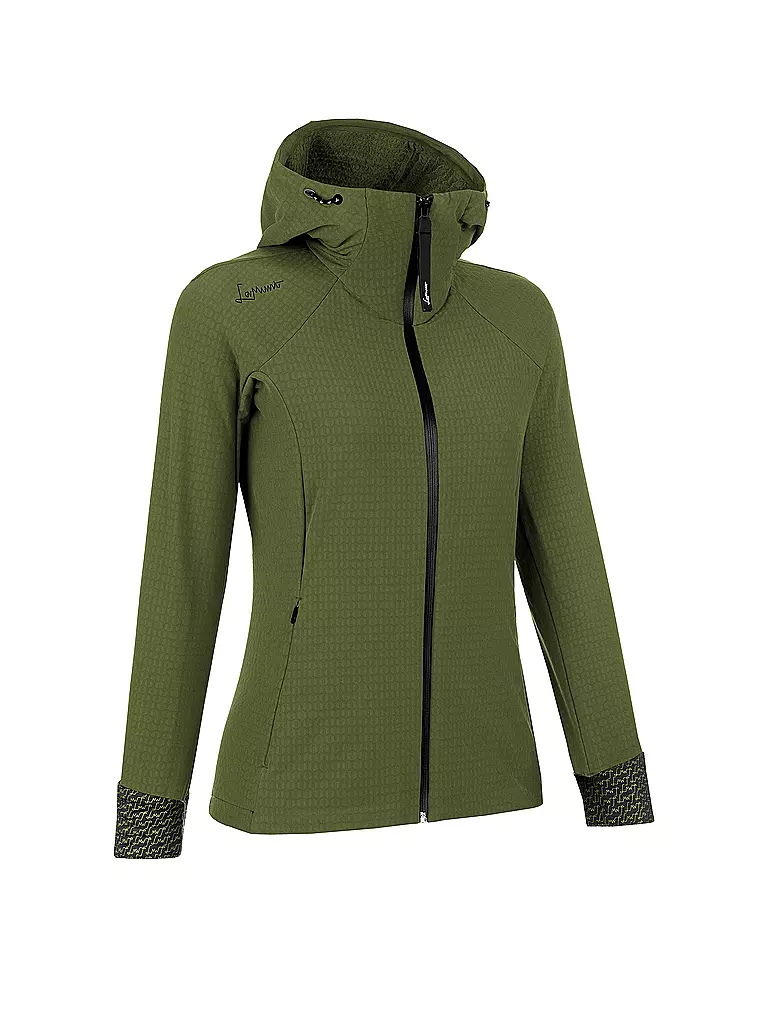 LAMUNT | Chaqueta de senderismo para mujer Paola Tech Hoodie | Verde oscuro