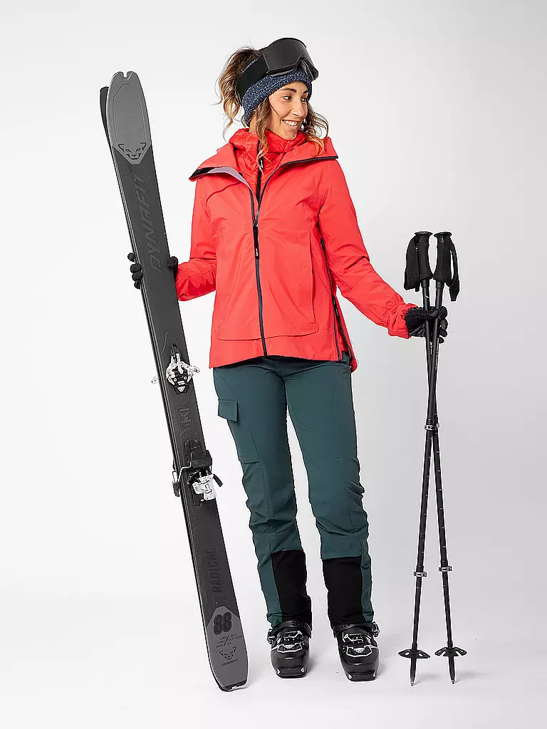 LAMUNT | Chaqueta de senderismo para mujer Sara Light 3L con capucha | Coral