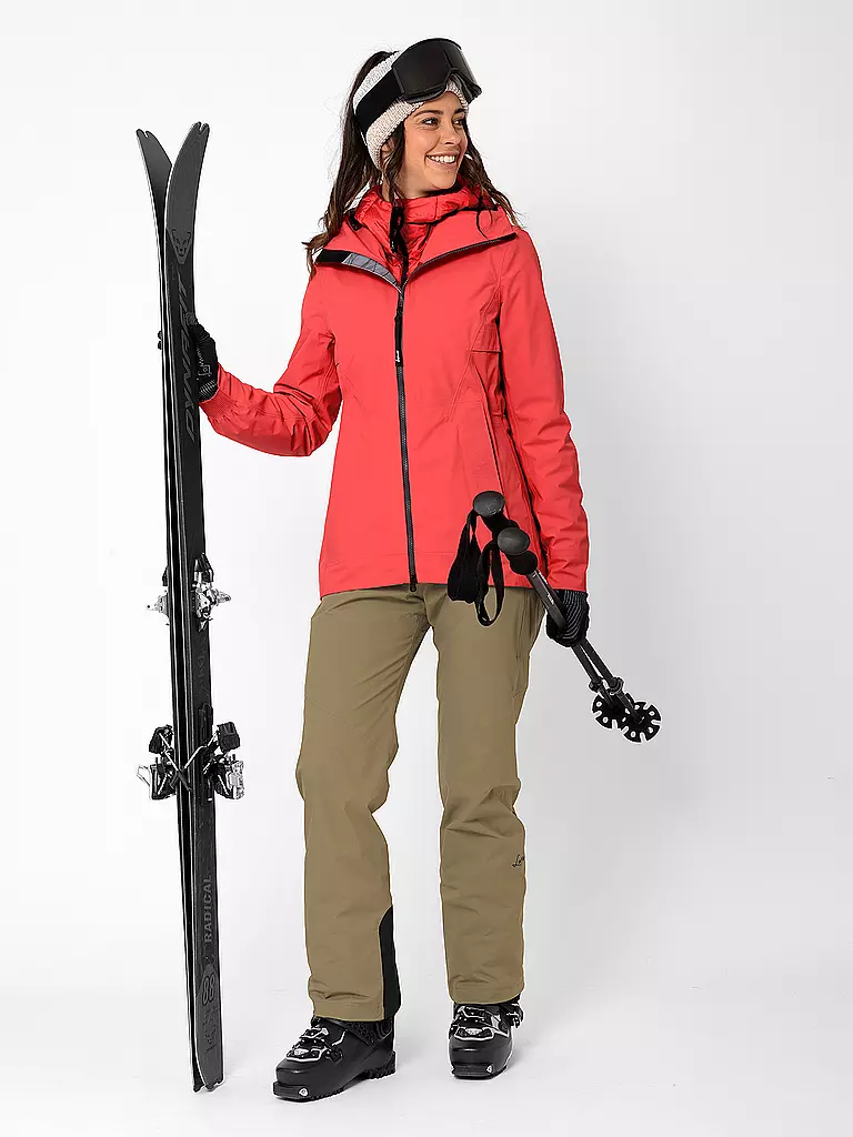 LAMUNT | Chaqueta de touring para mujer Tiziana 3L WP Shell Hoodie | Rojo