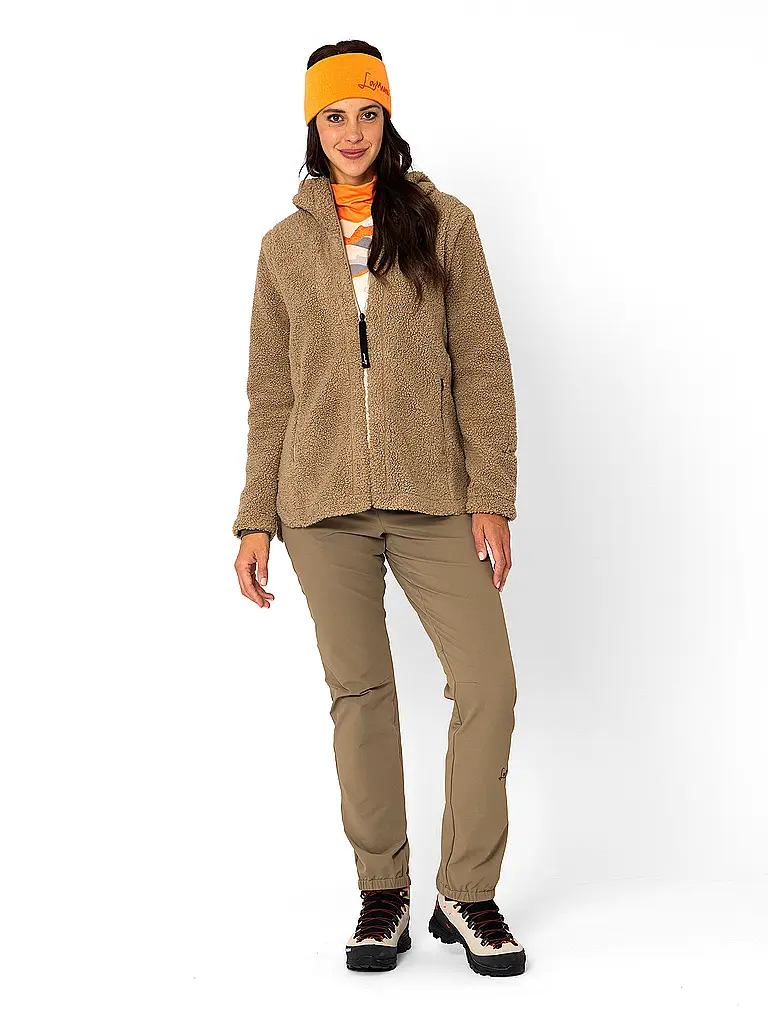 LAMUNT | Chaqueta polar con capucha Sabine para mujer | Camel