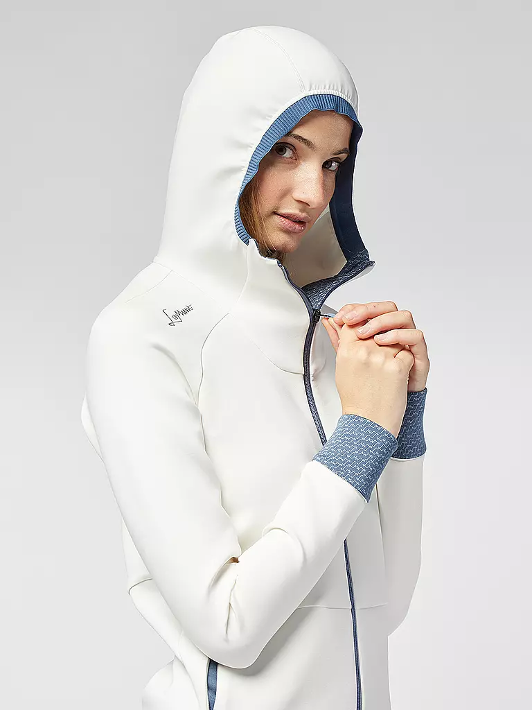 LAMUNT | Damen Fleecejacke Antje Thermal Hoodie | Blanco