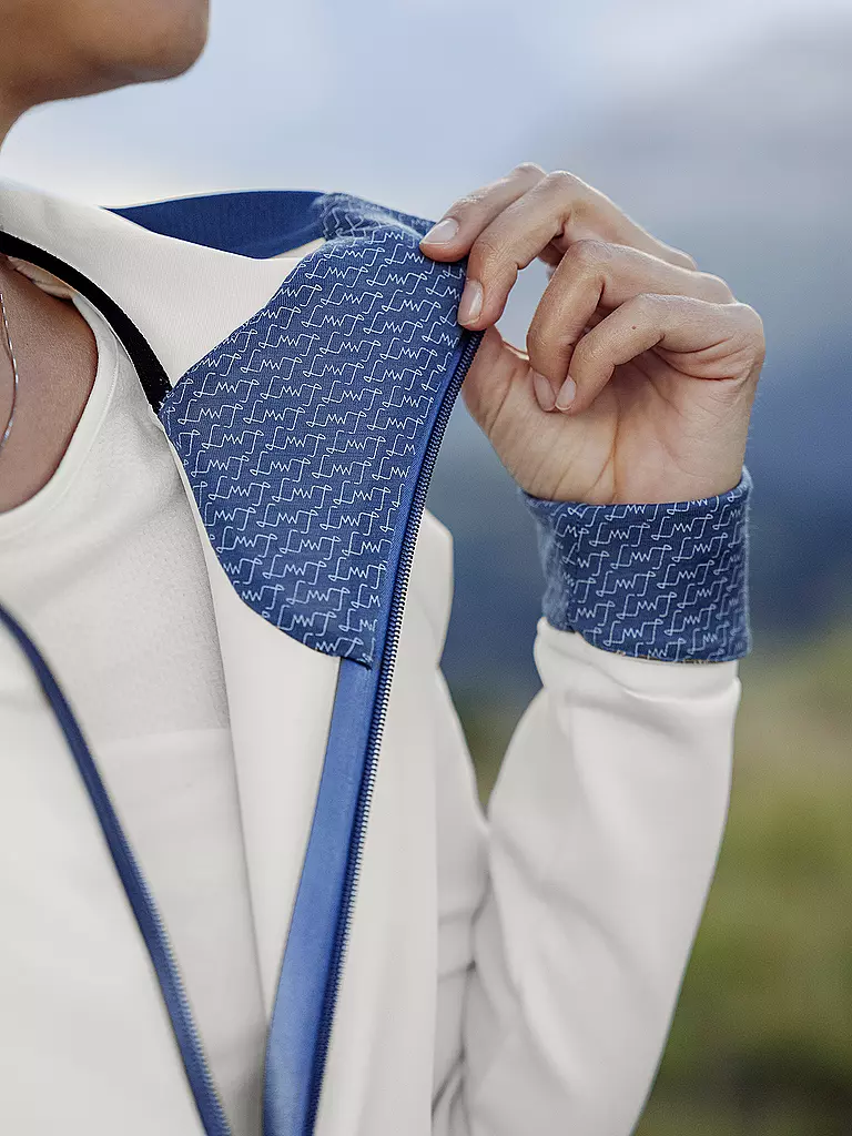 LAMUNT | Damen Fleecejacke Antje Thermal Hoodie | Blanco