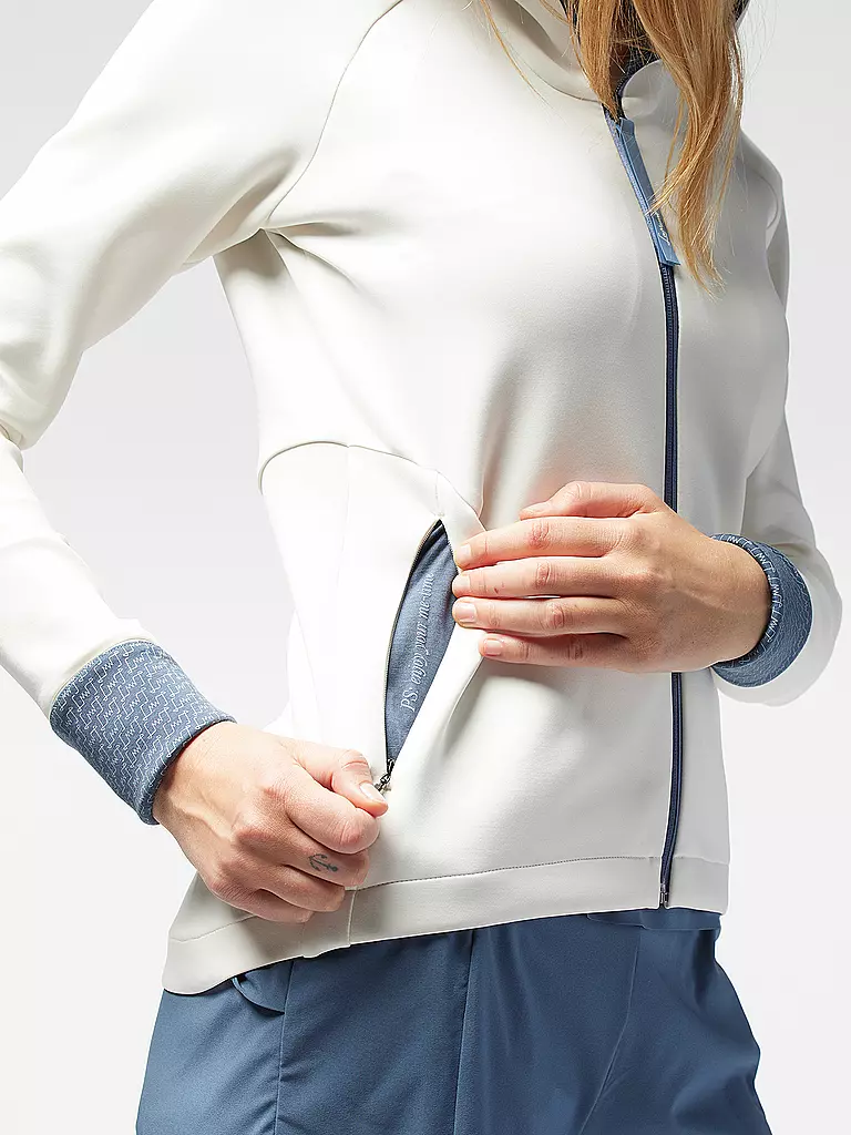 LAMUNT | Damen Fleecejacke Antje Thermal Hoodie | Blanco