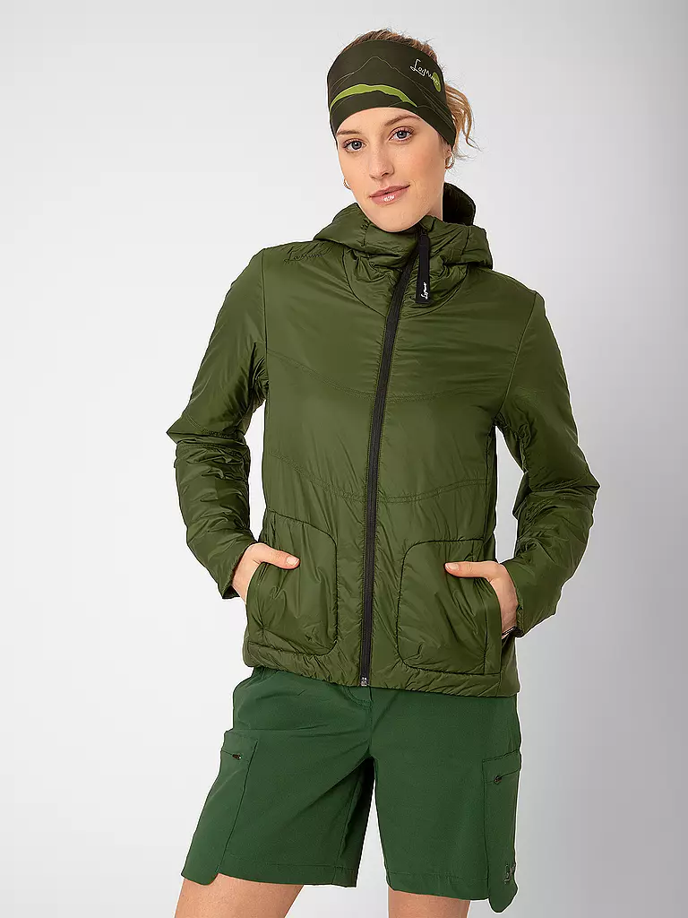 LAMUNT | Isojacke Alberta Light Remoca Pad® para mujer | Verde oscuro
