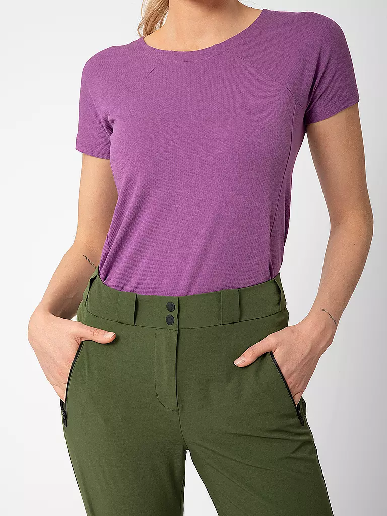 LAMUNT | Pantalones de senderismo para mujer SERENA LIGHT MOUNTAIN | Verde oscuro