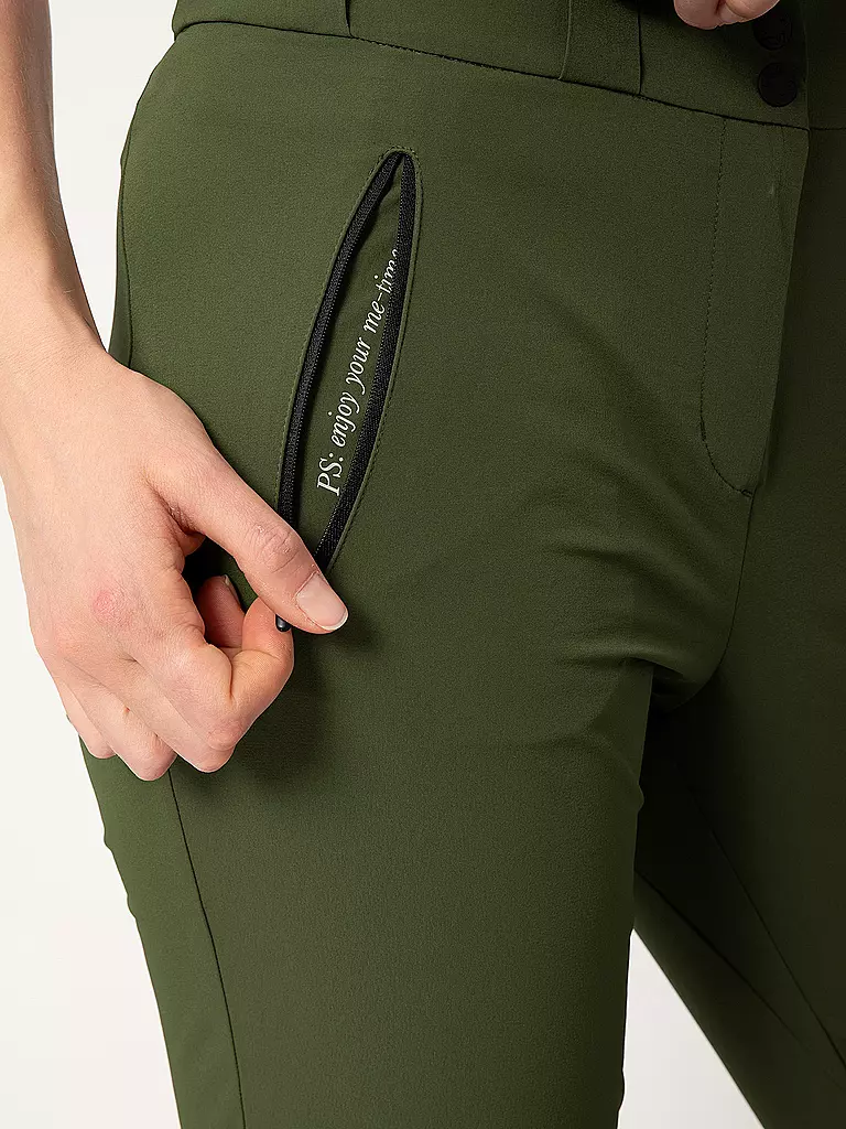 LAMUNT | Pantalones de senderismo para mujer SERENA LIGHT MOUNTAIN | Verde oscuro