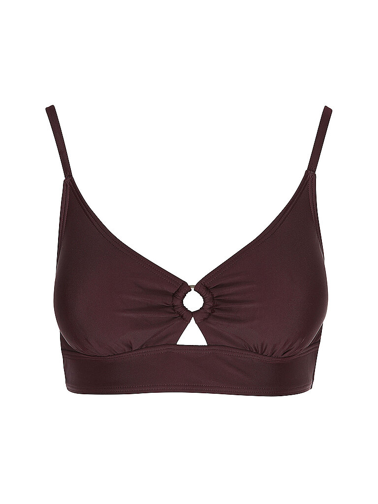 Bralette de bikini para mujer rojo oscuro 38 E/F