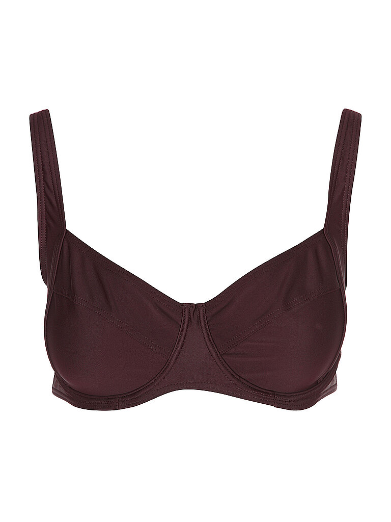 Bikiní con aros para mujer rojo oscuro 46D