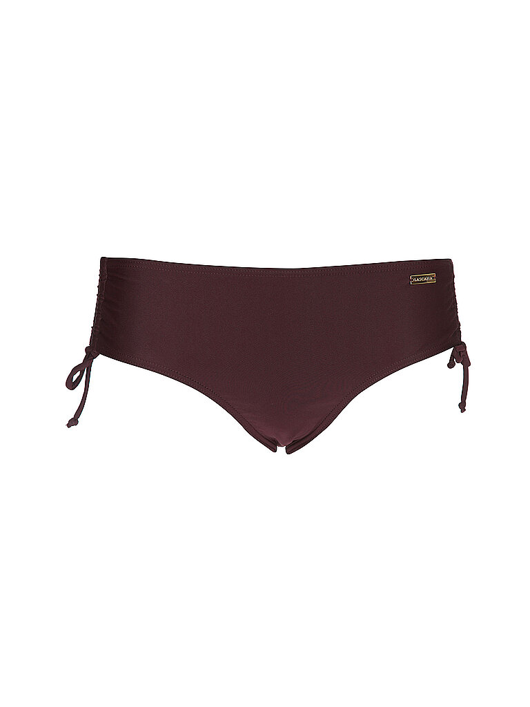 Braga de bikini fruncida para mujer rojo oscuro 36