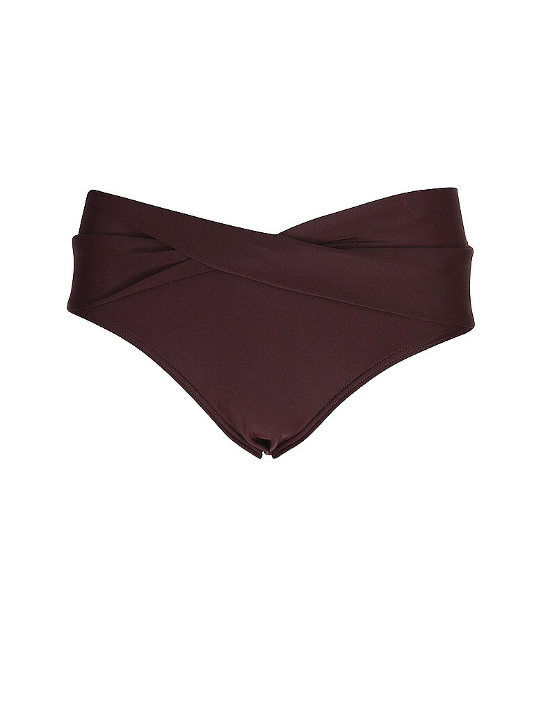 Braga de bikini para mujer con vuelta rojo oscuro 38