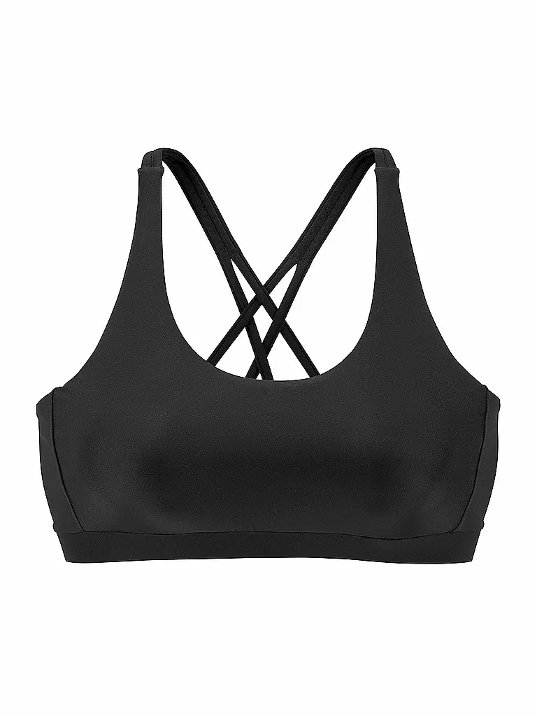 LASCANA | Top de bikini bustier para mujer | Negro