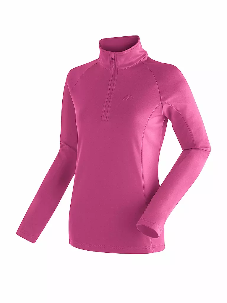 MAIER SPORTS | Camiseta interior con cremallera Eva para mujer | Fucsia