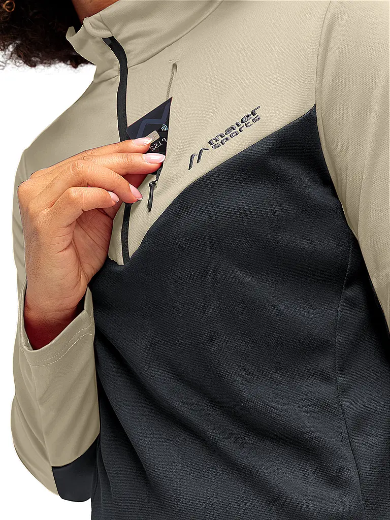 MAIER SPORTS | Camiseta interior con cremallera Evii para mujer | 