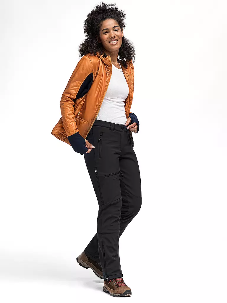 MAIER SPORTS | Pantalón de senderismo para mujer Adakit con paranieves | Negro