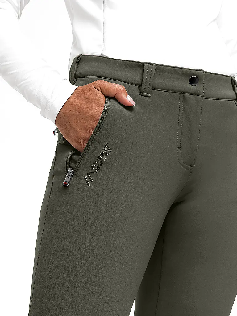 MAIER SPORTS | Pantalón funcional de mujer Helga Slim | Verde oscuro
