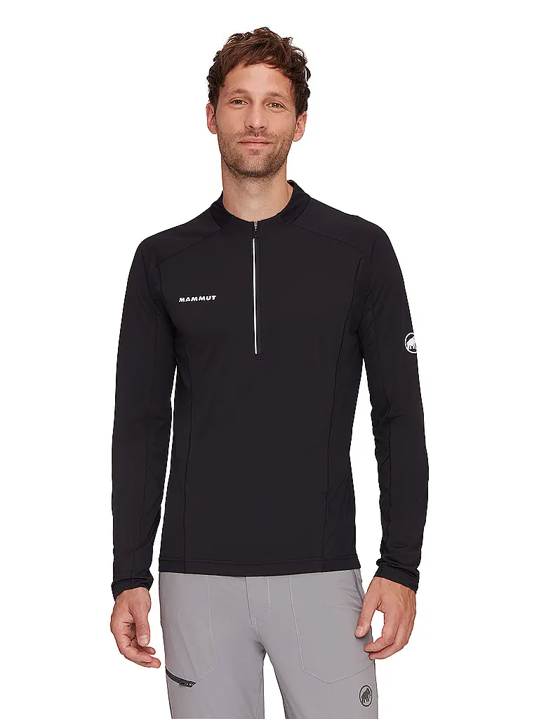 MAMMUT | Camiseta de senderismo con cremallera Aenergy para hombre | Negro