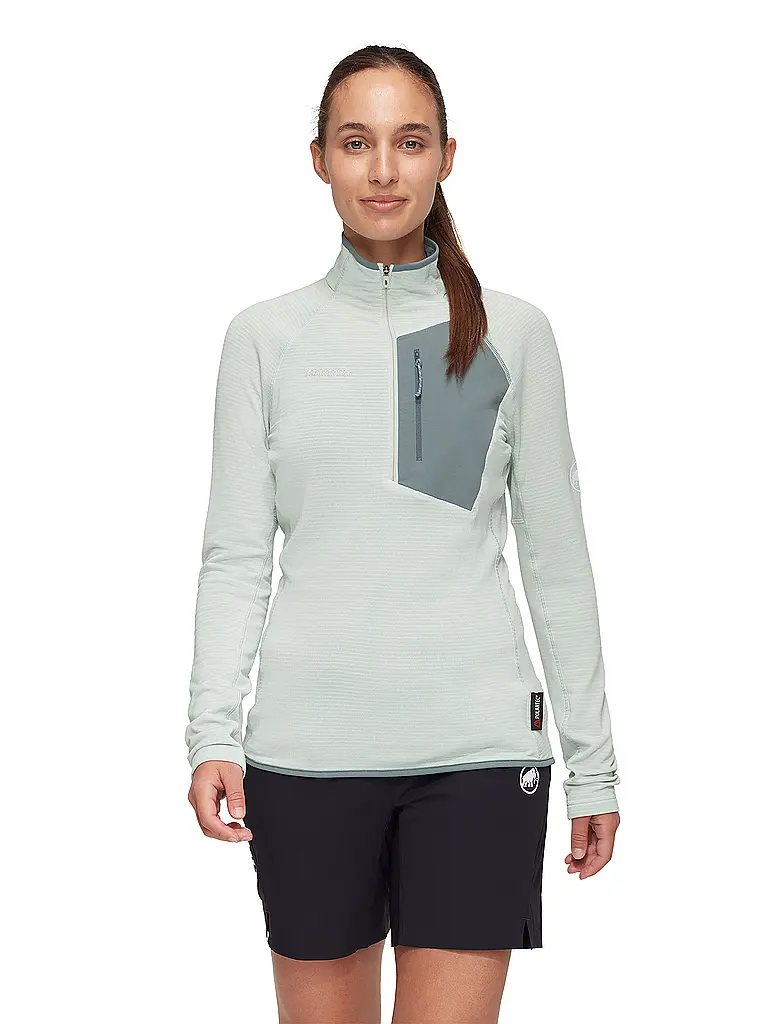 MAMMUT | Camiseta funcional con cremallera para mujer Aenergy Light | Verde claro