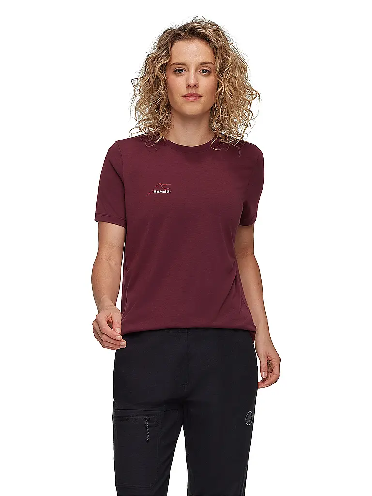 MAMMUT | Camiseta funcional de mujer Tree Wool | Rojo oscuro