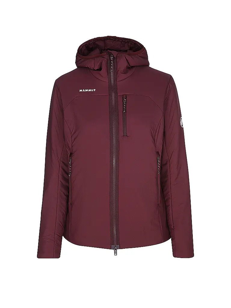 MAMMUT | Chaqueta aislante Rime con capucha para mujer | Rojo oscuro