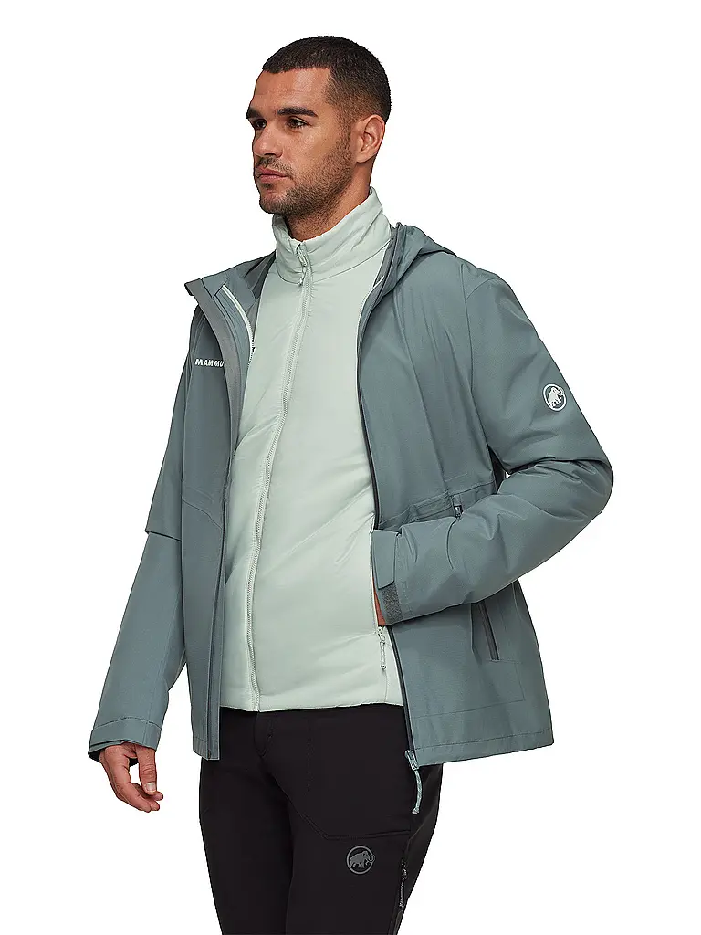 MAMMUT | Chaqueta de senderismo para hombre Alto Light 3 en 1 HS con capucha |