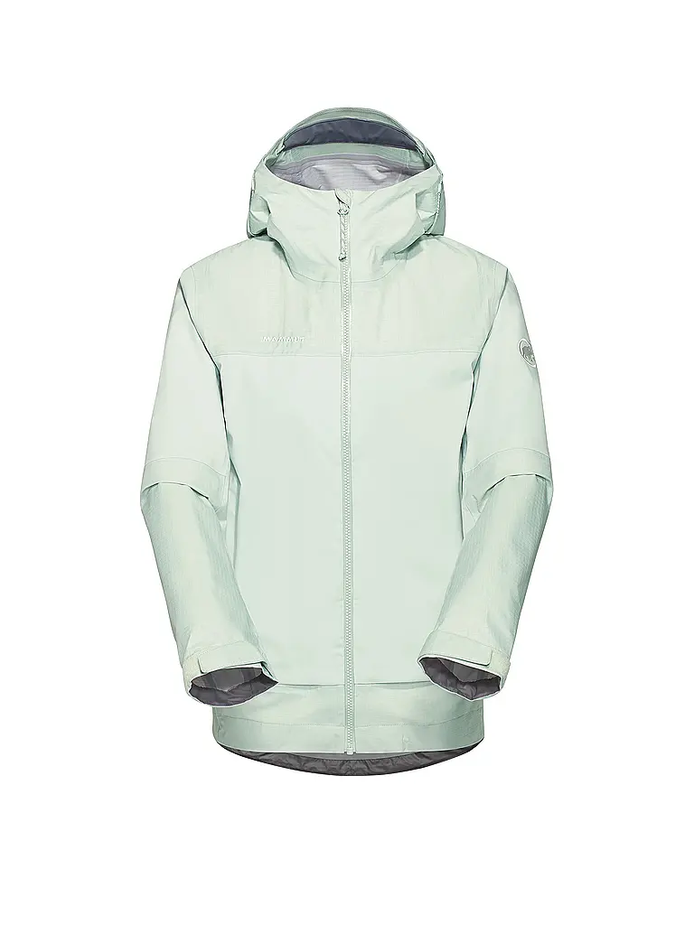 MAMMUT | Chaqueta de senderismo para mujer Ducan Guide HS con capucha | Verde claro
