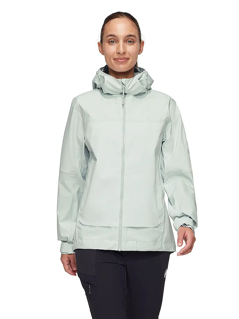 MAMMUT | Chaqueta de senderismo para mujer Ducan Guide HS con capucha | Verde claro
