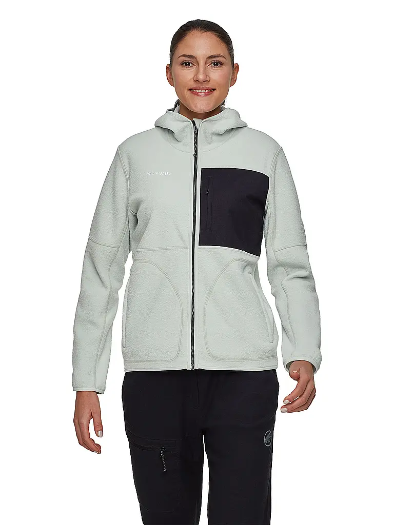 MAMMUT | Chaqueta polar con capucha Tamaro para mujer | Verde claro