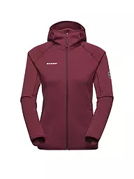 MAMMUT | Chaqueta polar de mujer Aconcagua Light ML con capucha | Rojo oscuro