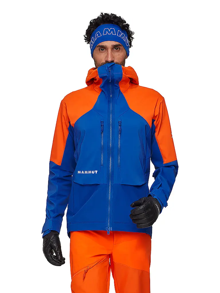 MAMMUT | Chaqueta softshell de touring para hombre Eiger Nordwand Pro con capucha | Azul