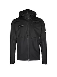 MAMMUT | Chaqueta softshell Ultimate VII con capucha para hombre | Negro