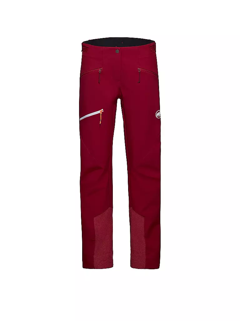 MAMMUT | Damen Touren Softshellhose Taiss Guide mit Schneegamasche | Rojo oscuro