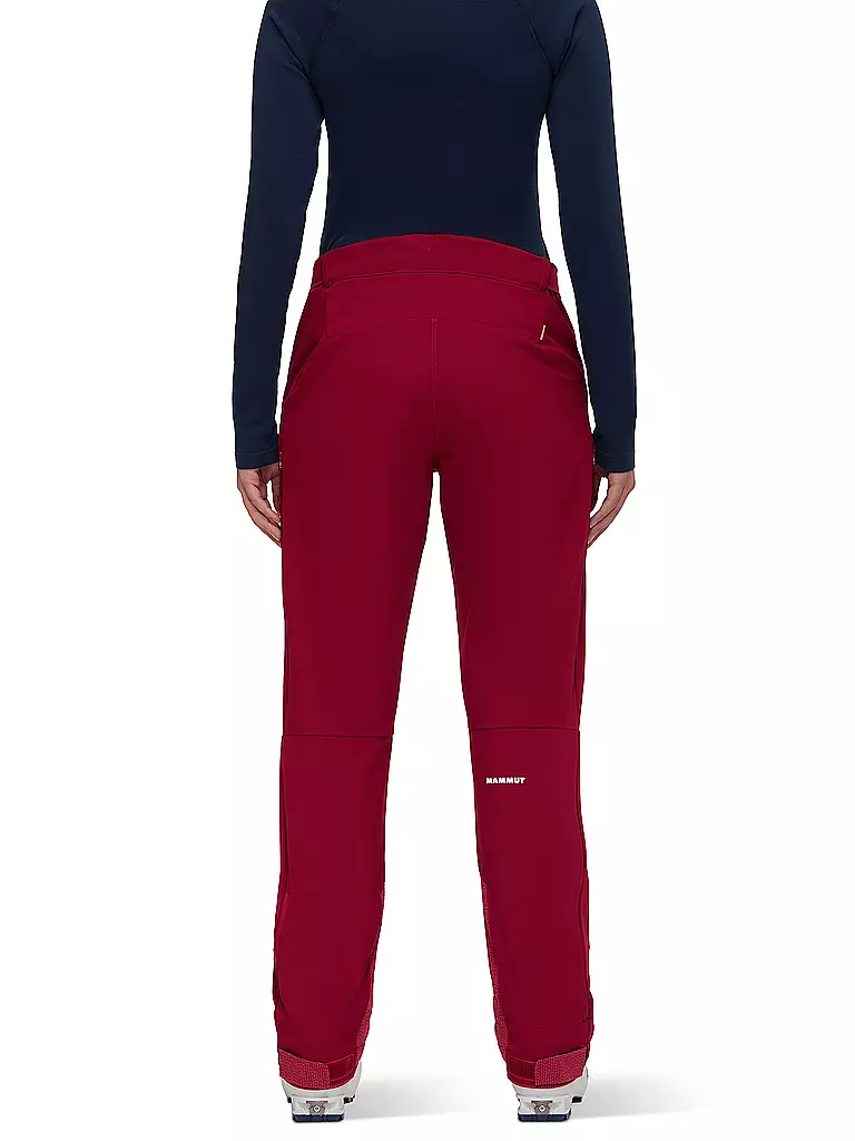 MAMMUT | Damen Touren Softshellhose Taiss Guide mit Schneegamasche | Rojo oscuro