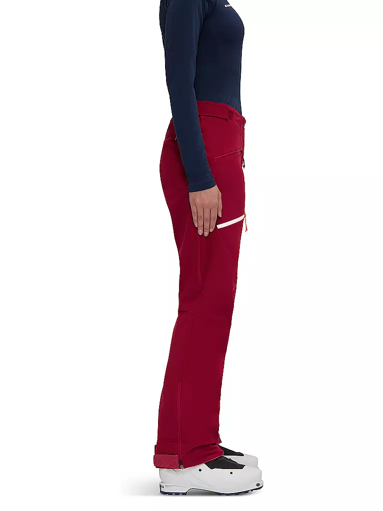 MAMMUT | Damen Touren Softshellhose Taiss Guide mit Schneegamasche | Rojo oscuro